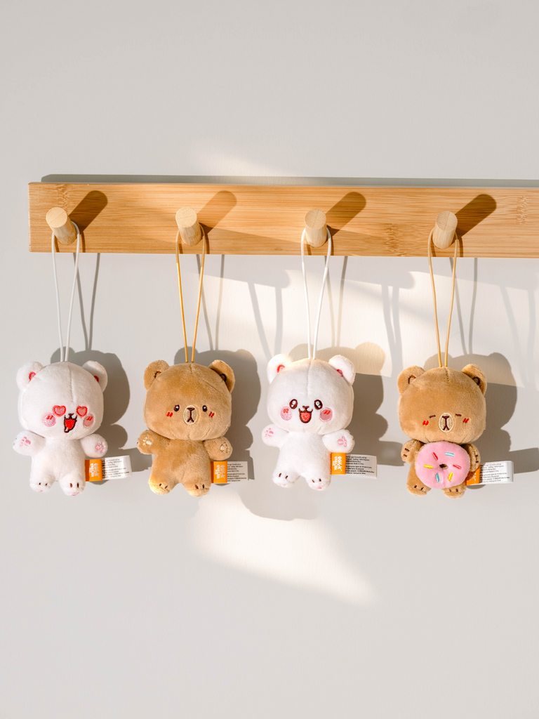 Excited Mocha Mini Plush Keychain – Milkmochabear