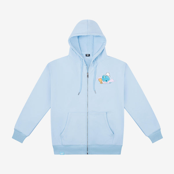 [CPGN STUDIO ]★CHUBBY BEAR Snap Hoodie Grizzly Bear Sun Protective Wildlife Graphic Hoodie Hiking