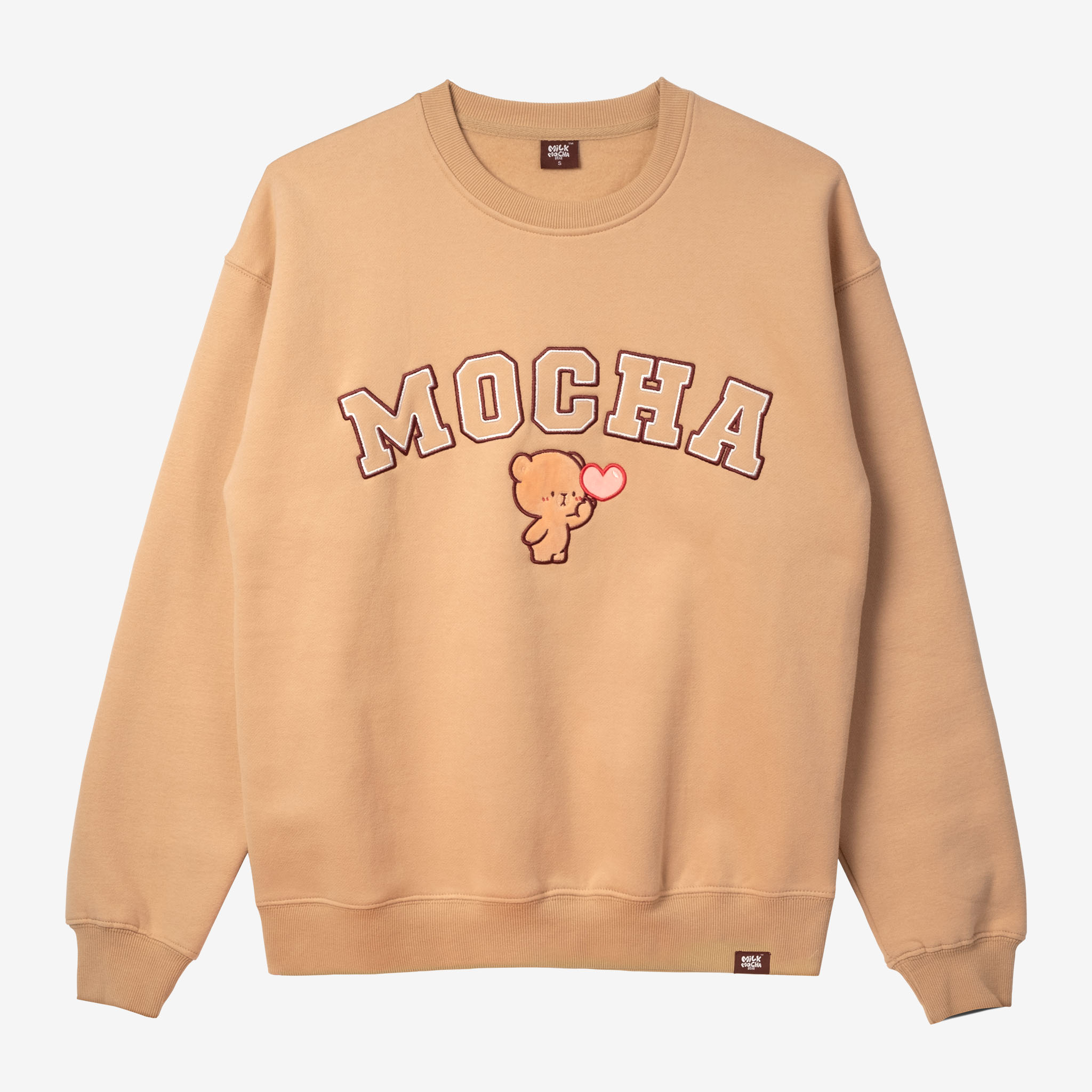 Crew Neck Perfect Moment Bear Sweater Varsity Crewneck Mocha
